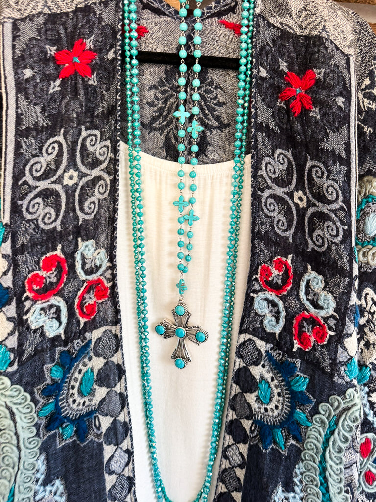 Curious Hearts Wool Ruana - 100% WOOL