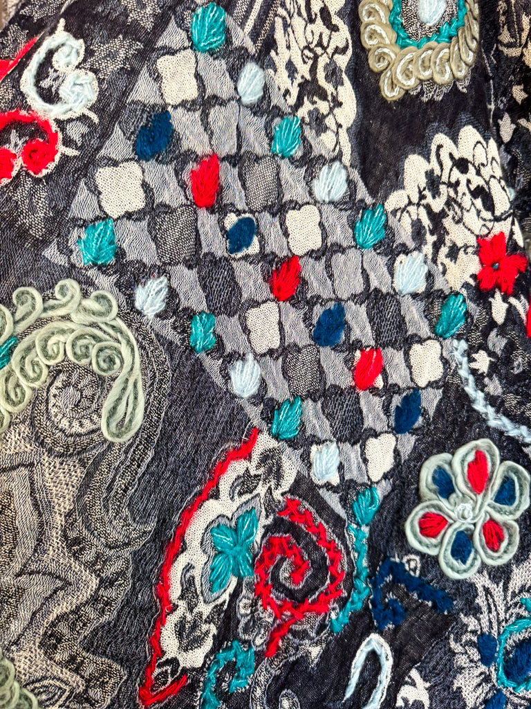 Curious Hearts Wool Ruana - 100% WOOL