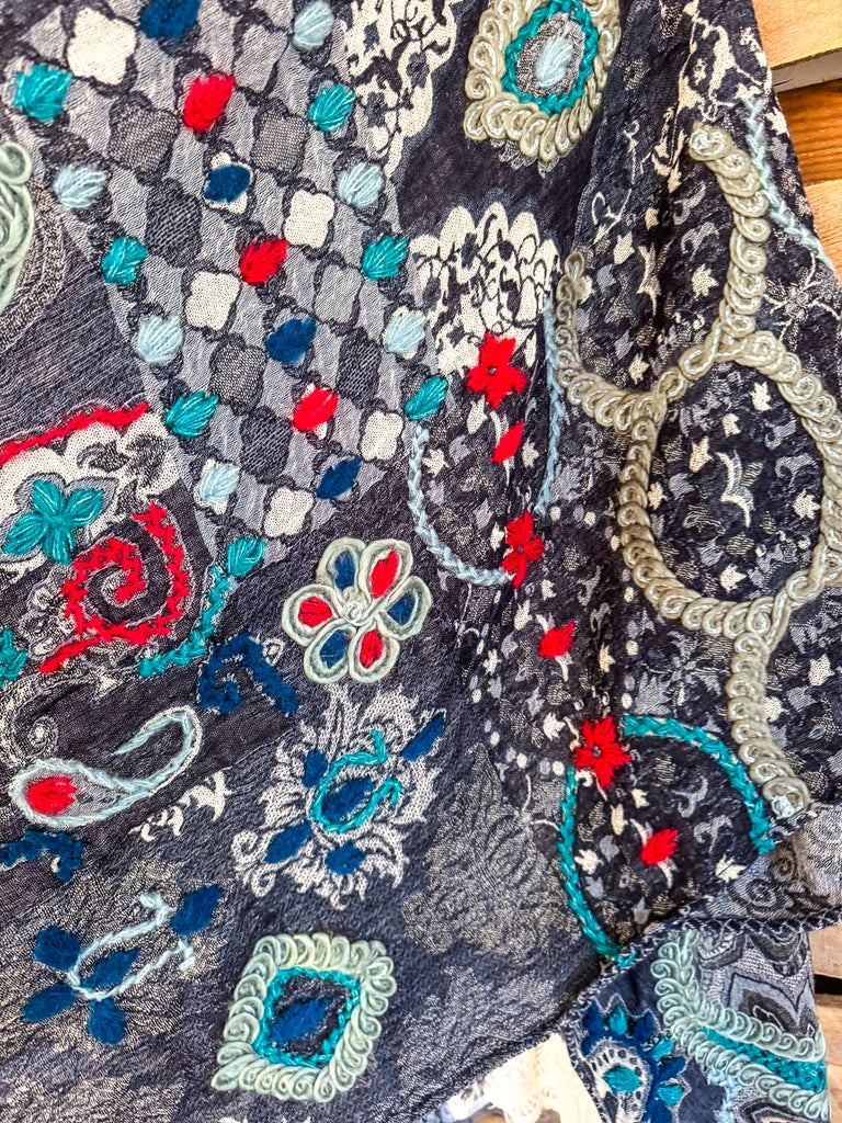 Curious Hearts Wool Ruana - 100% WOOL