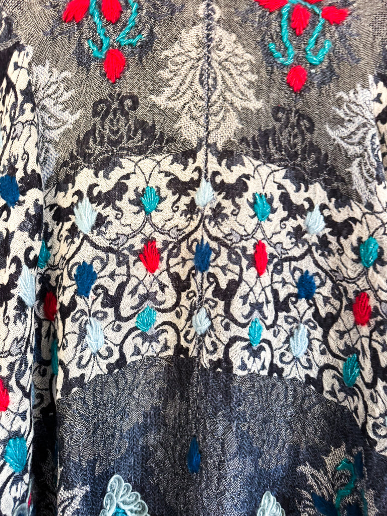 Curious Hearts Wool Ruana - 100% WOOL