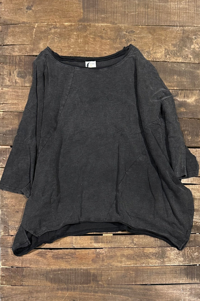 Beyond The Moon Oversized Top - Black