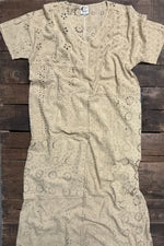 Patched Together Dress - Tea Stain - 100% Cotton