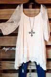More Than A Feeling Tunic - Cream [product type] - Angel Heart Boutique
