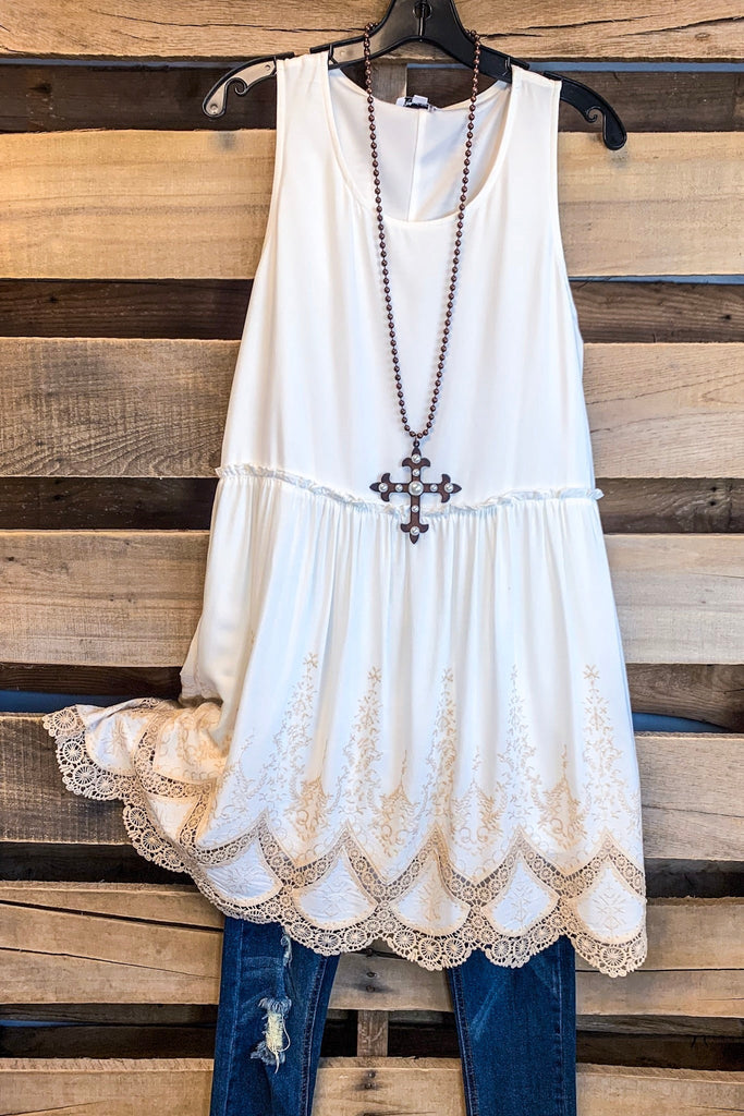 AHB EXCLUSIVE: Looking Into The Bright Side Dress - Ivory/Taupe