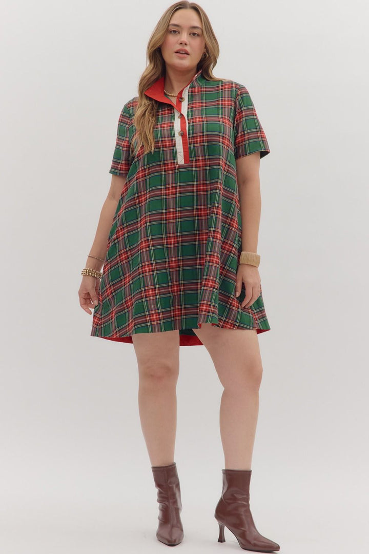 Merry and Bright Dress - Green