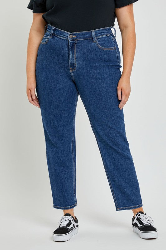 Conveniently Honest High Rise Jeans - Dark Denim WITH LYCRA