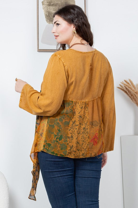 Pretty And Posh Blouse - Camel