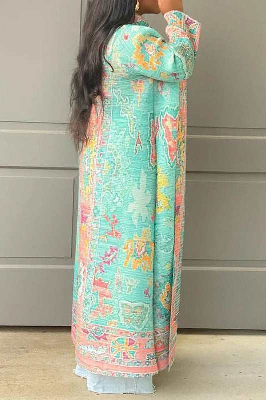 Forever Radiant MAXI Duster- Green