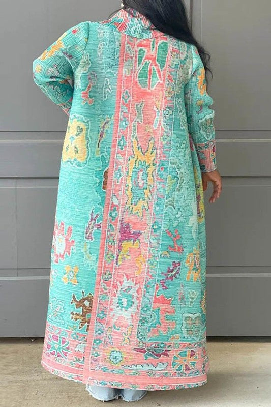 Forever Radiant MAXI Duster- Green- SALE