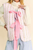 Love And Bow Ties Quilted Vest - Pink - 100% COTTON