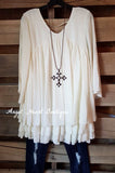 Only Thing That Matters Tunic - Beige - Sassybling - Tunic - Angel Heart Boutique  - 4