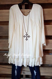 Only Thing That Matters Tunic - Beige - Sassybling - Tunic - Angel Heart Boutique  - 5
