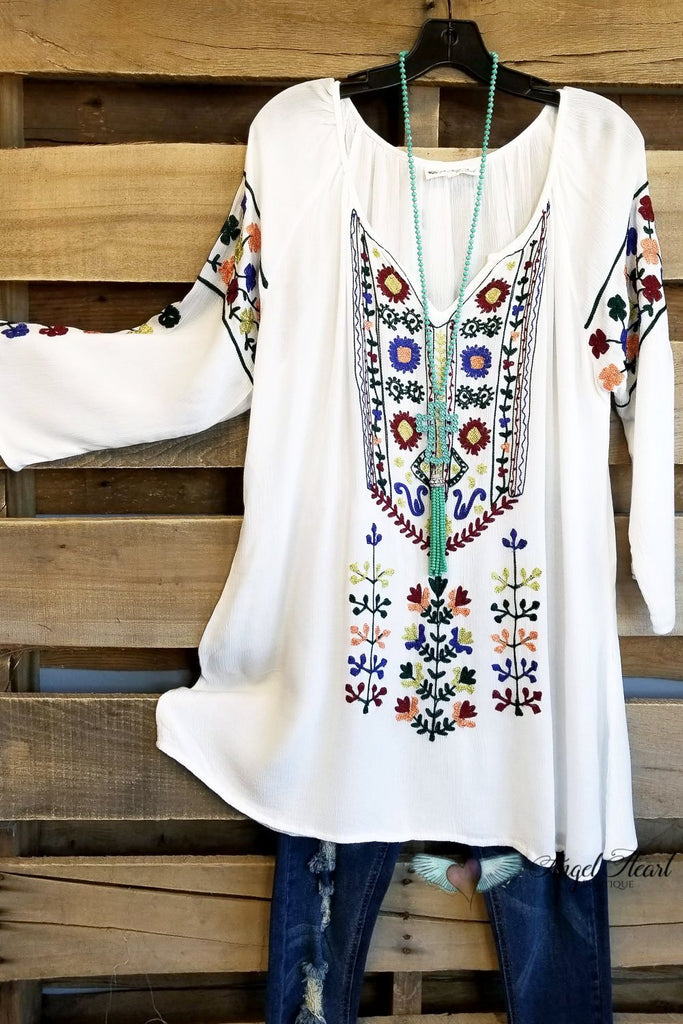 Love Note Tunic - White [product type] - Angel Heart Boutique
