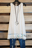 Extender: Slip on Tank/Tunic - Oatmeal [product type] - Angel Heart Boutique