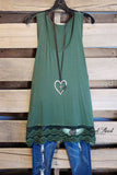 Extender: Slip on Tank/Tunic - Olive [product type] - Angel Heart Boutique
