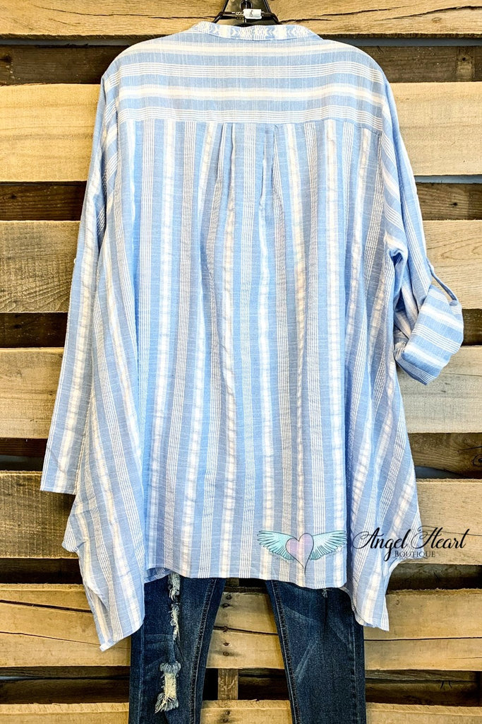 AHB EXCLUSIVE -Twisted Fate Top - Blue - 100% COTTON