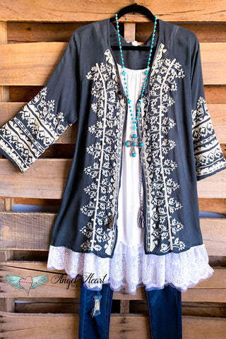 Early Morning Blooms Cardigan - Beige