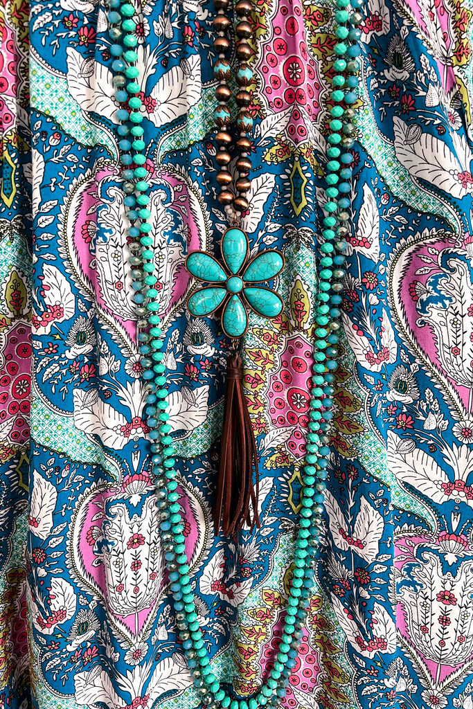Persian Charm Tunic - Multi-Turquoise