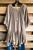 AHB EXCLUSIVE: The It Girl Oversized Loose Fitting Tunic - Mocha -