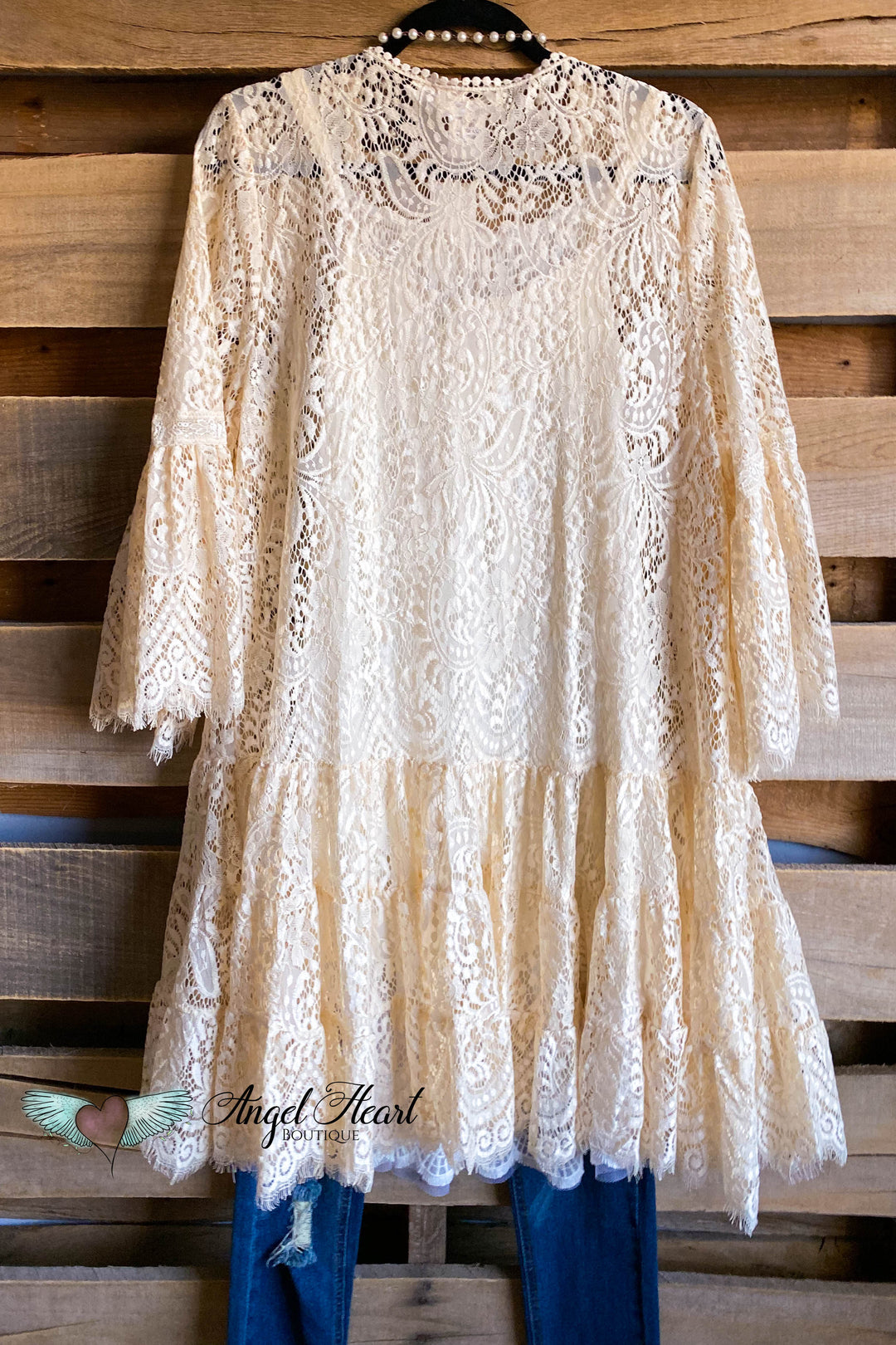 AHB EXCLUSIVE: Lace In Your Arms Cardigan - Beige