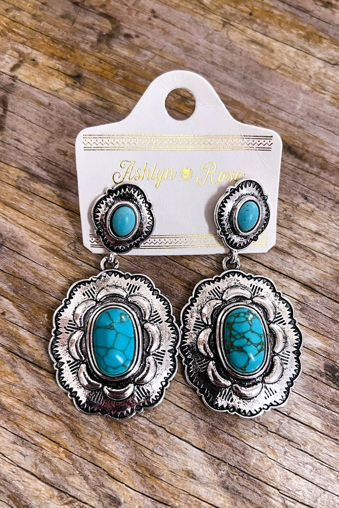 Love Letter Earrings - Turquoise