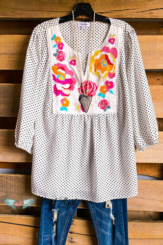 AHB EXCLUSIVE: Singing to My Soul Blouse - Moss White - SALE