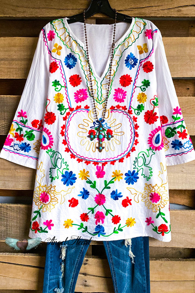 AHB EXCLUSIVE: As Beautiful As It Gets Tunic - White - 100% COTTON