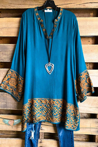 Playfully Perfect Top - Turquoise - SALE