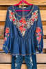AHB EXCLUSIVE: Dashing With Zeal Blouse - Midnight Blue - SALE