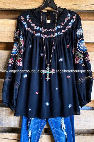 AHB EXCLUSIVE: Dashing With Zeal Blouse - Midnight Blue - SALE