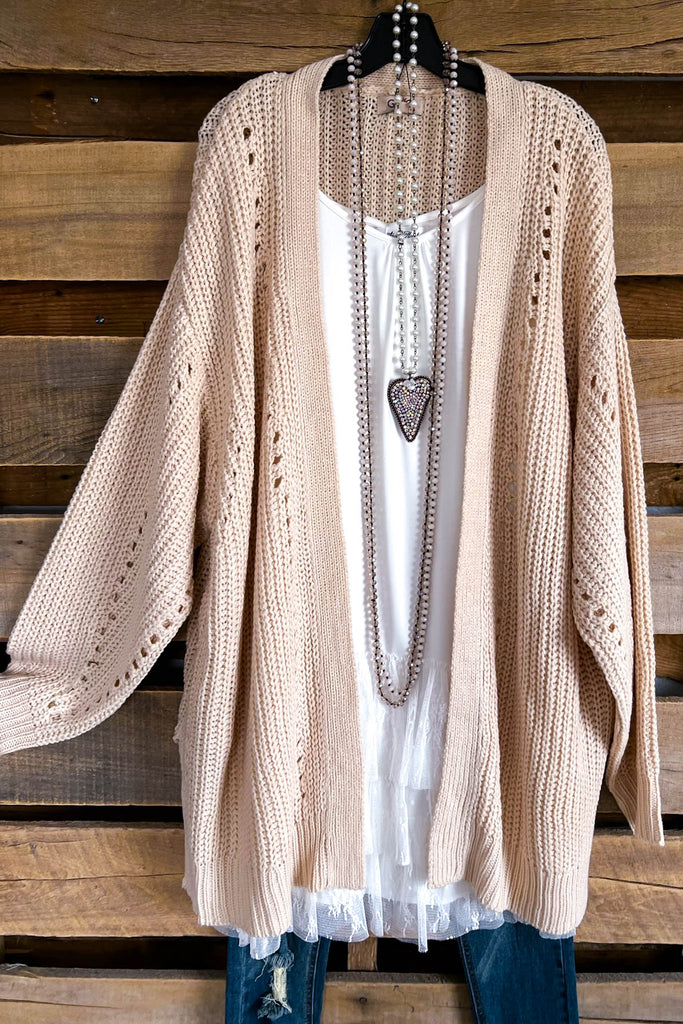 All So Simple OVERSIZED  Cardigan - Cream - SALE