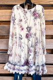 AHB EXCLUSIVE: Laughing Now Layered Tunic - Beige/Floral