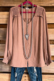 Spicing Things Up Blouse - Taupe - SALE-