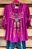 Colors Of The Wind Top - Magenta - SALE