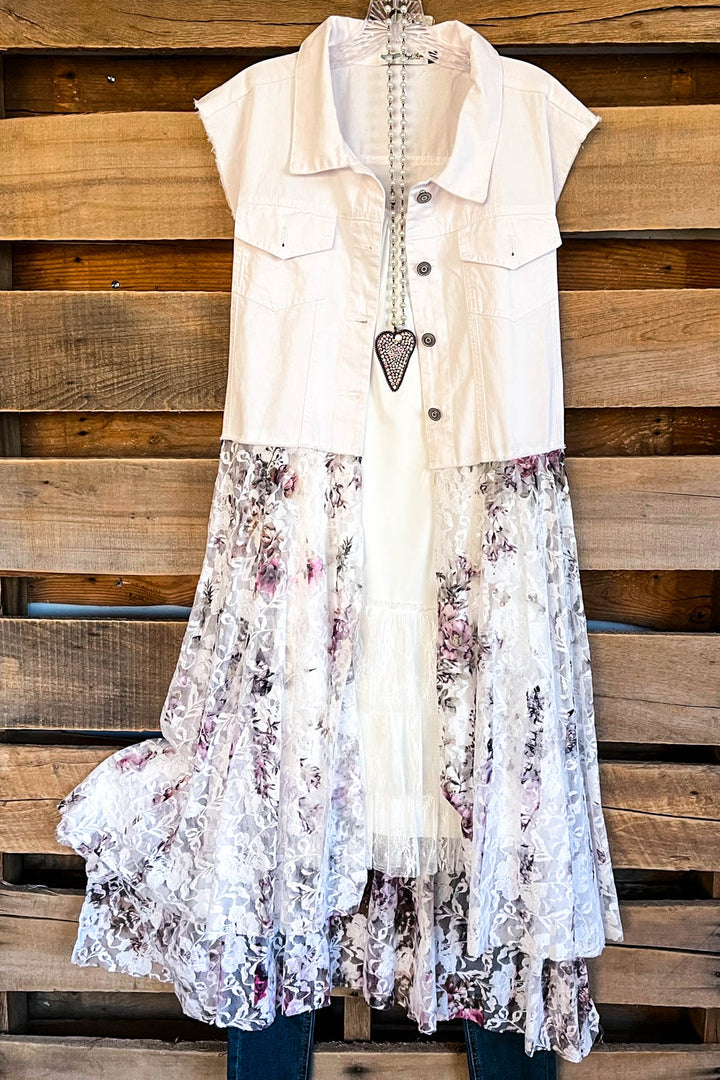 AHB EXCLUSIVE: Run To You Vest - Ivory/Floral - 100% COTTON