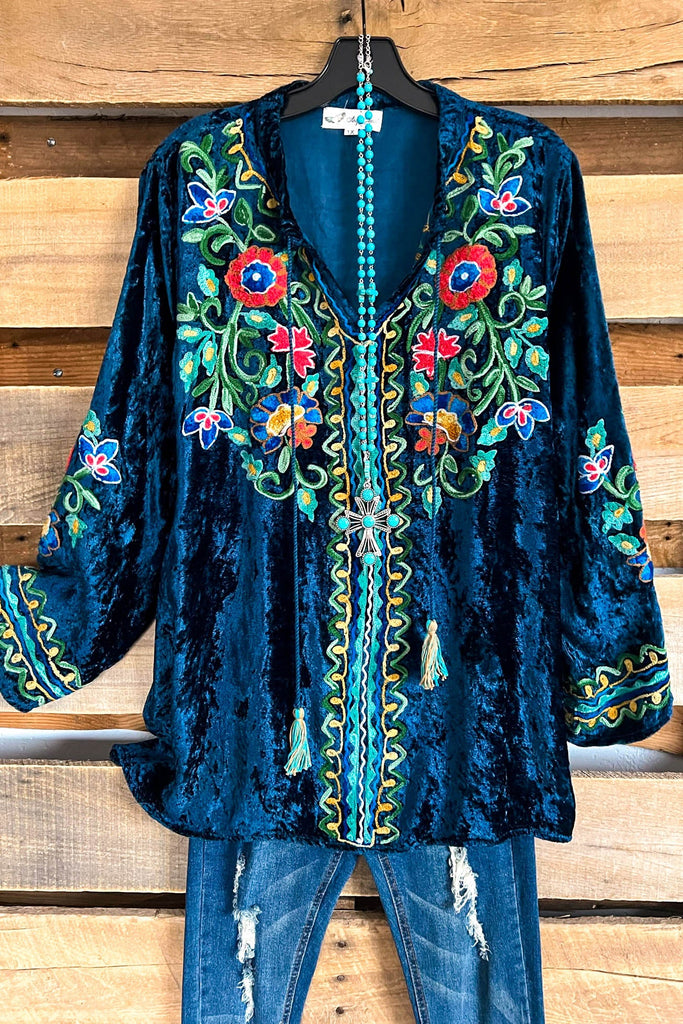 AHB EXCLUSIVE: The One Who Loved Velvet Top - Teal