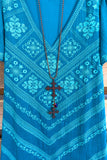 Right Here Waiting Tunic/Dress - Teal - 100% COTTON - SALE