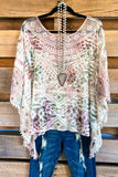 AHB EXCLUSIVE: Lady Like Crochet Lace Top - Natural/Rose
