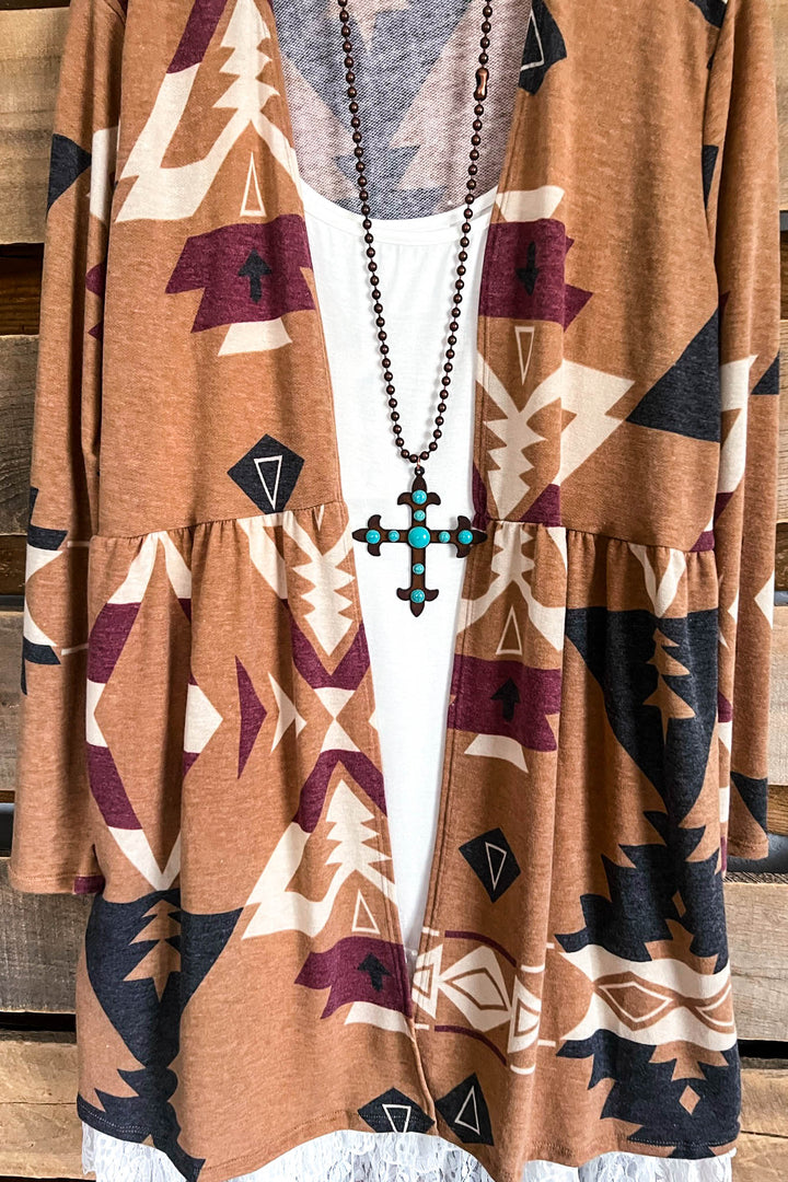 Rocky Mountain Serenity Cardigan - Camel - SALE