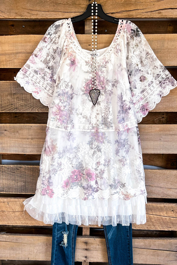 AHB EXCLUSIVE: You'll Be In My Heart Top - Ivory/Floral (slip sold separately)