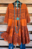 AHB EXCLUSIVE: Delightful Details Top - Rust  - 100% COTTON