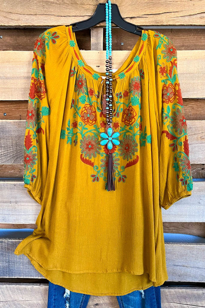 AHB EXCLUSIVE: Just One Look Tunic -Mustard - SALE