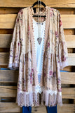 AHB EXCLUSIVE: Embrace The Joy Kimono/Duster - Taupe/Flower