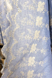Scallop Bohemian Kimono - Blue/Off White - SALE