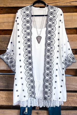 Beyond Happiness Top - Ivory On Black - SALE