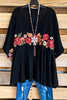 Far And Away Oversized Blouse - Black