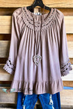 Playfully Perfect Top - Mocha - SALE