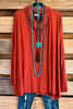 Hold Me Now Oversized Turtle Neck - Rust
