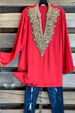 AHB EXCLUSIVE: Arabian Nights Blouse - Coral