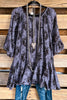 Your Love Awakens Me Tunic - Dark Gray